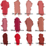 Yeknu 12 Colors Sexy Women Lipstick Waterproof Long Lasting Moisturizing Nonstick Lip Gloss Nude Creamy Semi Lip Tint Beauty Makeup