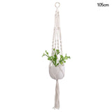 Yeknu Macrame Handmade Plant Hanger Baskets Flower Pots Holder Balcony Hanging Decoration Knotted Lifting Rope Home Garden Supplies