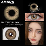 Yeknu Natural Color Contact Lenses for Eyes BLACKSPOT Blue Colored Lenses GREEN Contact Lens Beauty Makeup Beautiful Pupil Black