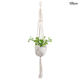 Yeknu Macrame Handmade Plant Hanger Baskets Flower Pots Holder Balcony Hanging Decoration Knotted Lifting Rope Home Garden Supplies