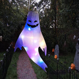 Yeknu Halloween LED Light Hanging Ghost For Halloween Party Home Outdoor Indoor Decoration Large Glowing Spooky Lamp Horror Props