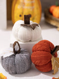 Yeknu 1PC home decoration ornaments Thanksgiving Harvest Day knitted pumpkin can be used as ornaments, banners, banners, and flags