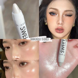 Yeknu White Eyeliner Multicolour Shiny Glitter Eyeshadow Pencils Eye Tip Brightening Waterproof High-gloss Silkworm Pen Eye Makeup