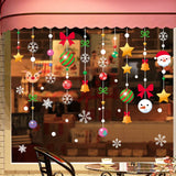 Yeknu Christmas Window Stickers Santa Claus Snowflake DIY Wall Decal Christmas Decorations For Home New Year Ornaments Gift