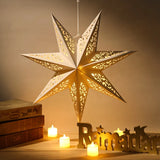 Yeknu Hollow Star Hanging Pendants Ramadan Decoration 2024 for Home Navidad Natal Noel Gifts Christmas Ornaments New Year 2025