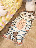 Yeknu Irregular Cartoon Living Room Decoration Carpets Cute Cat Girl Bedroom Bedside Carpet Plush Cloakroom Rug Soft Coffee Table Rugs