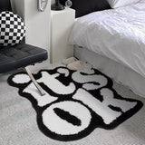 Yeknu It Is Ok Literature Bedroom Aesthetic Rug, Living Room, Bedroom, Anti-Slip, Housewarming Gift, Unique Home Decor