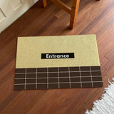 Yeknu Nordic PVC Doormat Cuttable Letters House Entrance Welcome Mat Rug Carpet Tidy Pad Outdoor Home Room Holiday Decor