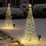 Yeknu Christmas Tree Snowflake Light Outdoor Waterproof LED Decor Lights Garden Courtyard Lawn Path Floor Lamp LED Lights