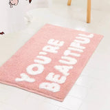 Yeknu YOU'RE BEAUTIFUl Carpet Trend Home Plush Floor Furnishing Living Room Rug Decoration Bedside Bay Window Area Rugs Sofa Floor Mat