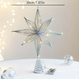 Yeknu Christmas Star Tree Topper, LED Glowing Star Lamp, Sparkling Night Light,  Festive Xmas Tree Ornament, Home Decor for Christmas