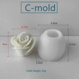 Yeknu Tulip Peony Flower Silicone Mold Mother's Day DIY Gift Scented Candle Flower Mould Rose Flower Jasmine Handmade Soap Mold