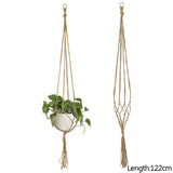 Yeknu Macrame Handmade Plant Hanger Baskets Flower Pots Holder Balcony Hanging Decoration Knotted Lifting Rope Home Garden Supplies