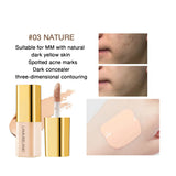 Yeknu Mini Liquid Concealer High Coverage Corrector Anti Dark Circle Freckle Waterproof Foundation Cream for Face Makeup Base Cosmetic