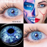 Yeknu Cosplay Blue Color Contact Lenses for Eyes Yearly Makeup Halloween Beauty Yellow Contact Lenses Eye Cosmetic