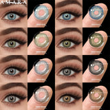 Yeknu 2pcs Natural Color Contact Lenses for Eyes Gray Contact Lens Yearly Fashion Blue Contact Lens Colored Eye Contacts