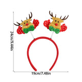 Yeknu Christmas Headband Kids Adult Santa Claus Elk Xmax Tree Hair Accessories Photo Props Christmas Decoration 2024 New Year Gifts