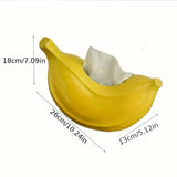 Yeknu Ceramic Banana Tissue Box Creative Tissue Case Restaurant Bedroom Tissue Box Holder Wet Tissue Case Napkin Holder Decoraction