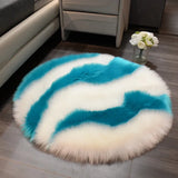 Yeknu Ripple Super Soft Cute Rug Decor Gilrs Bedroom Bedside Round Floor Mat Kids Room Elegant Carpet 40x40cm Can Be Used As Cushion