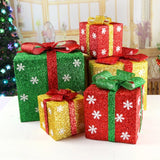 Yeknu Christmas Gift Box New Year Santa Eve Packaging Snowflake Apple Cake Party Decoration Packaging Box Candy Case Merry Christmas