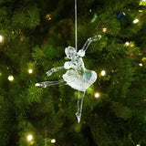 Yeknu Xmas Tree Transparent Snowflake Hanging Ornaments Acrylic Pendant 2024 Christmas Decoration for Home Navidad Gifts New Year