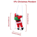 Yeknu Santa Claus Climbing Ladder Pendant Merry Christmas Decoration For Home 2024 Navidad Cristmas Tree Ornament 2025 New Year Gift