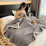 Yeknu New European Style Carved Velvet Warm Blanket for Bed Soft Fluffy Sofa Cover Blankets Super Warmth Autumn Winter Throw Blanket