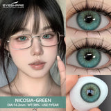 Yeknu New Natural Color Contacts Lenses for Eyes 2Pcs/1Pair Colorful Beautiful Pupil Colored Lenses Yearly Brown Eyes Contact