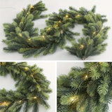 Yeknu Christmas Wreath 74.8 Inch - Artificial Pine Wreath with LED Lights Versatile Holiday Decoration for Indoor/Outdoor Use