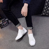 Yeknu Spring Summer Flat Mens Fashion Sneakers Soft Casual Brand Male White Shoes Street Style