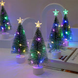 Yeknu New Luminous Mini Christmas Trees Beautiful Small Artificial Xmas Trees Desk Decorations Christmas Home Decorations