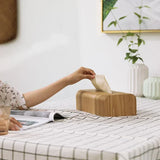 Yeknu Living Room Tissue Box Walnut Wood Tissue Case  Napkin Holder Paper Box Table Desktop Storage Box Wood Entoilet Paper Case