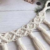 Yeknu Macrame Curtain Tie Curtain Straps Tassels Hand-woven Cotton Rope CurtainTie Backs Curtain Accessories Hanging Wall Boho Decor