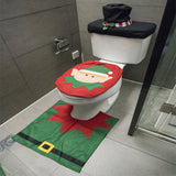 Yeknu New Cute Christmas Toilet Seat Covers Creative Santa Claus Bathroom Mat Xmas Supplies for Home New Year Navidad Gift Decor