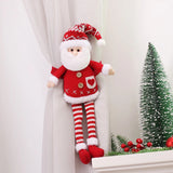 Yeknu Christmas Dolls Curtain Buckle Santa Claus Snowman Ornament Merry Christmas Decoration for Home Navidad Gifts New Year 2025