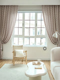 Yeknu Cute Room Window Curtains Polka Dot Cream Living Room Cortinas Decorative Flocking Polka Dot Bedroom Cortina Girls Curtain 커튼 IG