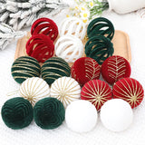 Yeknu 6Pcs/box 6cm Christmas Balls Ornaments Christmas Tree Hanging Pendants Christmas Decorations for Home 2024 Navidad New Year Gift