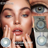 Yeknu 2pcs Colored Pupils for Eyes Color Contact Lenes Green Eye Color Lenses Blue Eye Contacts High Quality Gray Soft Pupils