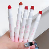 Yeknu Matte Lip Mud Air Cushion Lips Cream Brick Red Lip Glaze Powder  Lipstick Pen Non-Stick Cup Female Lip Tint Korean Makeup