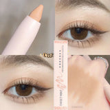 Yeknu 14 Colors White Eyeliner Shiny Glitter Eyeshadow Stick Eye Liner Pen Matte Brown Pink Pearlescent Eyes Makeup Brighten Silkworm