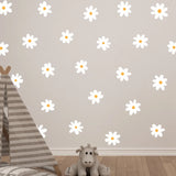 Yeknu White Daisy Flower Wall Stickers Kids Room Living Room DIY Art Decas Baby Nursery Home Decoration PVC Window Sticker