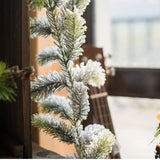 Yeknu Christmas Artificial PE Hanging Rattan Decorative Cedar Garland with LED Light Garland for Mantel Fireplace Tablecloth