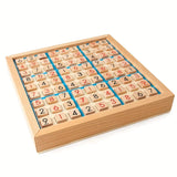 Yeknu Wooden Sudoku Nine Grid Game Chess Sudoku Puzzle Game For Children's Logical Thinking, Puzzle Table Games With Questions