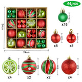 Yeknu Christmas Ball Ornament Set Big Xmas Tree Hanging Pendant Snowflake Merry Christmas Decoration for Home 2025 New Year Party Gift