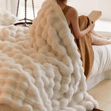 Yeknu Tuscan Imitation Fur Soft Plush Blanket for Cozy Comfort at Home on the Go Perfect Gift for Any Occasion Winter Warm Blanket