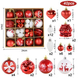 Yeknu Christmas Ball Ornament Set Big Xmas Tree Hanging Pendant Snowflake Merry Christmas Decoration for Home 2025 New Year Party Gift