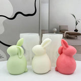 Yeknu 3D Easter Egg Bunny Silicone Candle Mold Animal Crafts Resin Aromatherapy Gypsum Soap Mould Chocolate Baking Tools Easter Decor