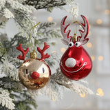 Yeknu 2pcs Elk Christmas Balls Ornaments Xmas Tree Hanging Bauble Pendant  Christmas Decorations for Home New Year Party Navidad