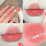 Yeknu Water-light Lip Glaze Mirror Glitter Lip Tint Long Lasting Moisturising Love Heart Shape Solid Lipstick Pen Lips Makeup Cosmetic