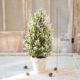 Yeknu Mini PE Christmas Tree Decoration Pine Topping Table Christmas Tree Christmas Home Party Wedding Decoration New Year Gift